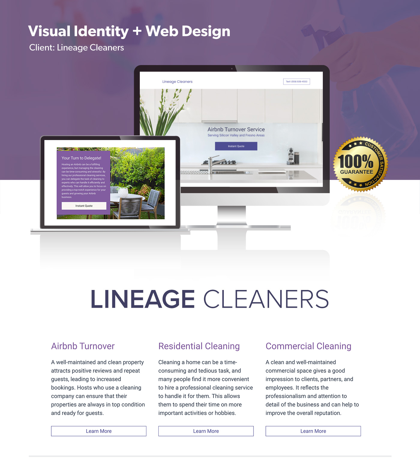 Lineage Cleaners Website Design